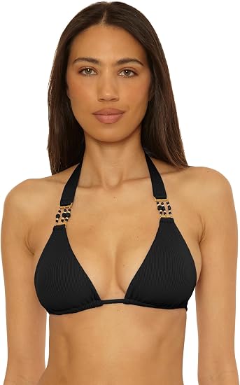Becca Swim Women's Modern Edge Rib Cheryl Triangle Top