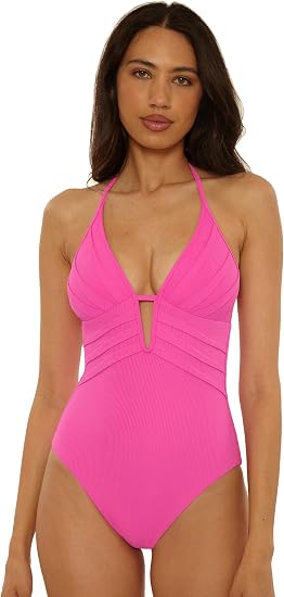 Becca Swim Women's Modern Edge Seamed Mira One Piece Swimsuit