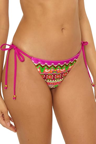 Becca Swim Women's Moroccan Tile Tie Side Bikini Bottom