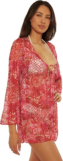 Becca Swim Women's Bali Pullover Tunic, Casual, Beach Cover Up