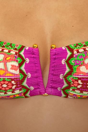 Becca Swim Women's Moroccan Tile Bandeau One-Piece Swimsuit