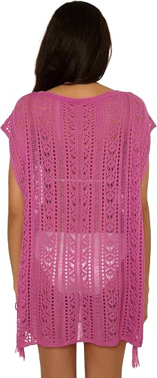 Becca Swim Women's Boho Bliss Sweater Knit Tunic, Casual, Beach Cover Up