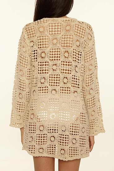 Lucky Brand Swim Tulum Crochet Kimono