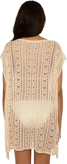 Becca Swim Women's Boho Bliss Sweater Knit Tunic, Casual, Beach Cover Up
