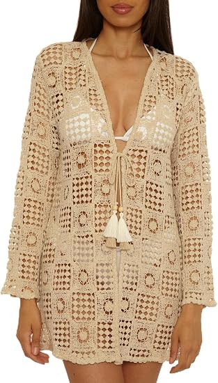 Lucky Brand Swim Tulum Crochet Kimono