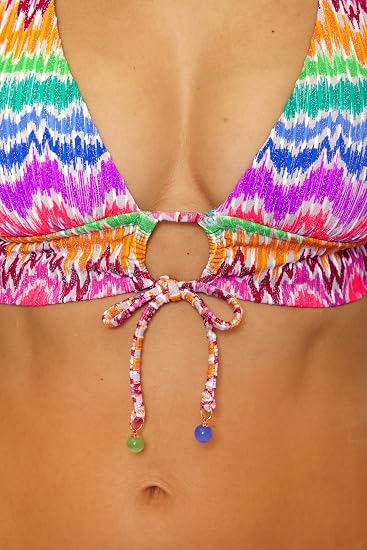 BECCA Swim Women's Rio Print Halter Bikini Top