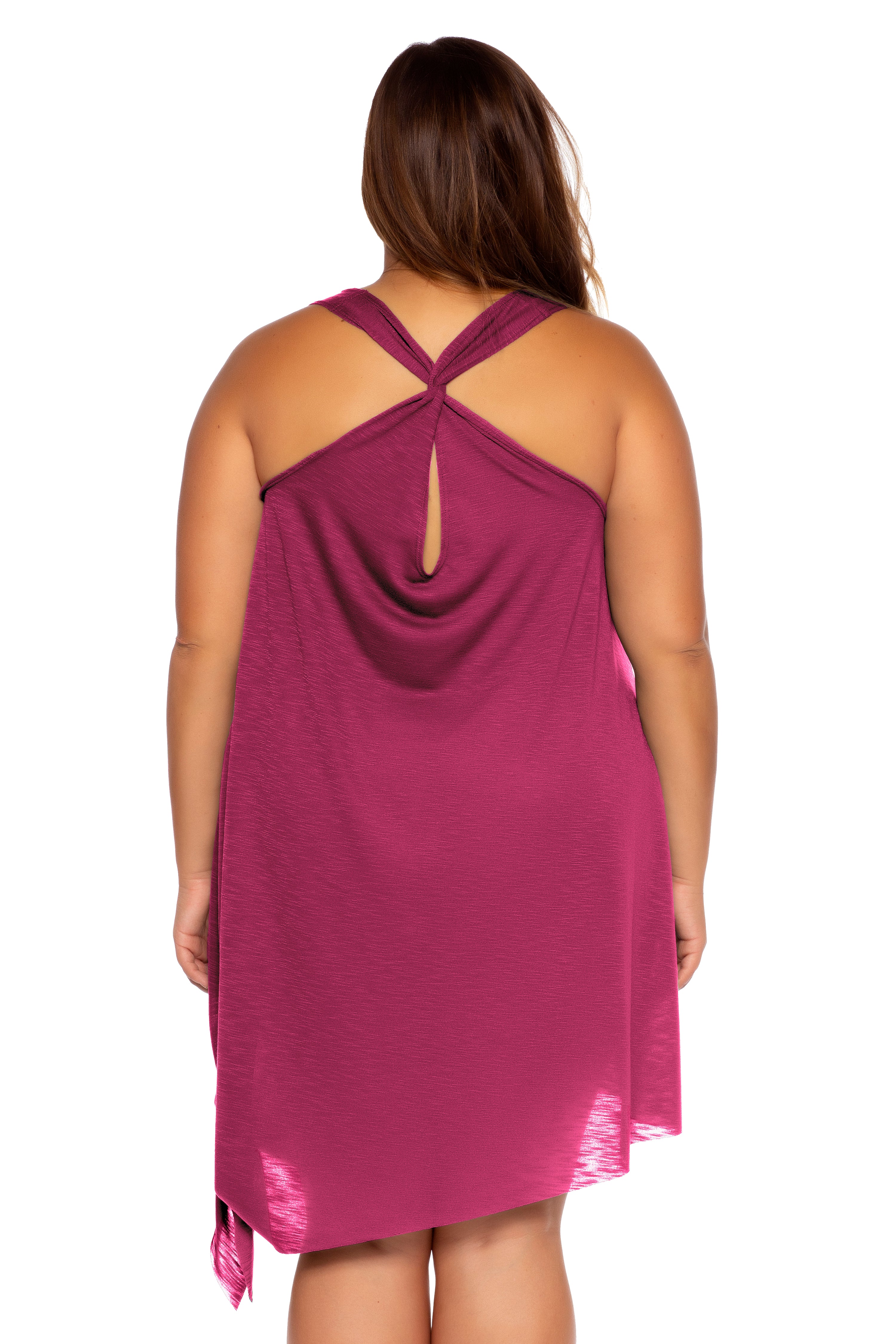 BREEZY BASICS Tie-Hem Sleeveless Dress Plus Size