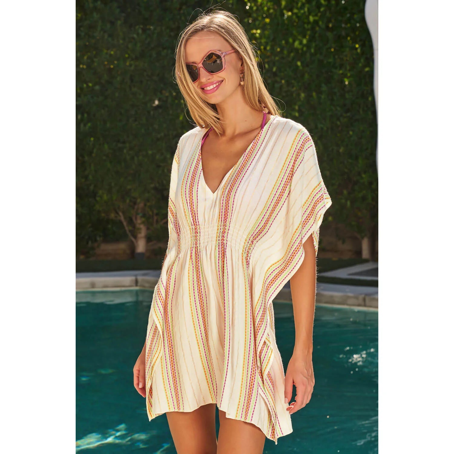 Becca Swim Radiance Woven Tunic Cover Up