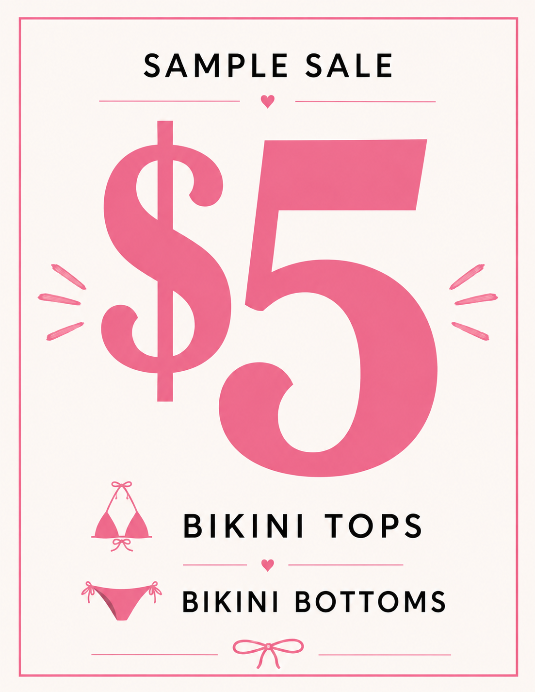 Samples - Bikini Bottoms $5
