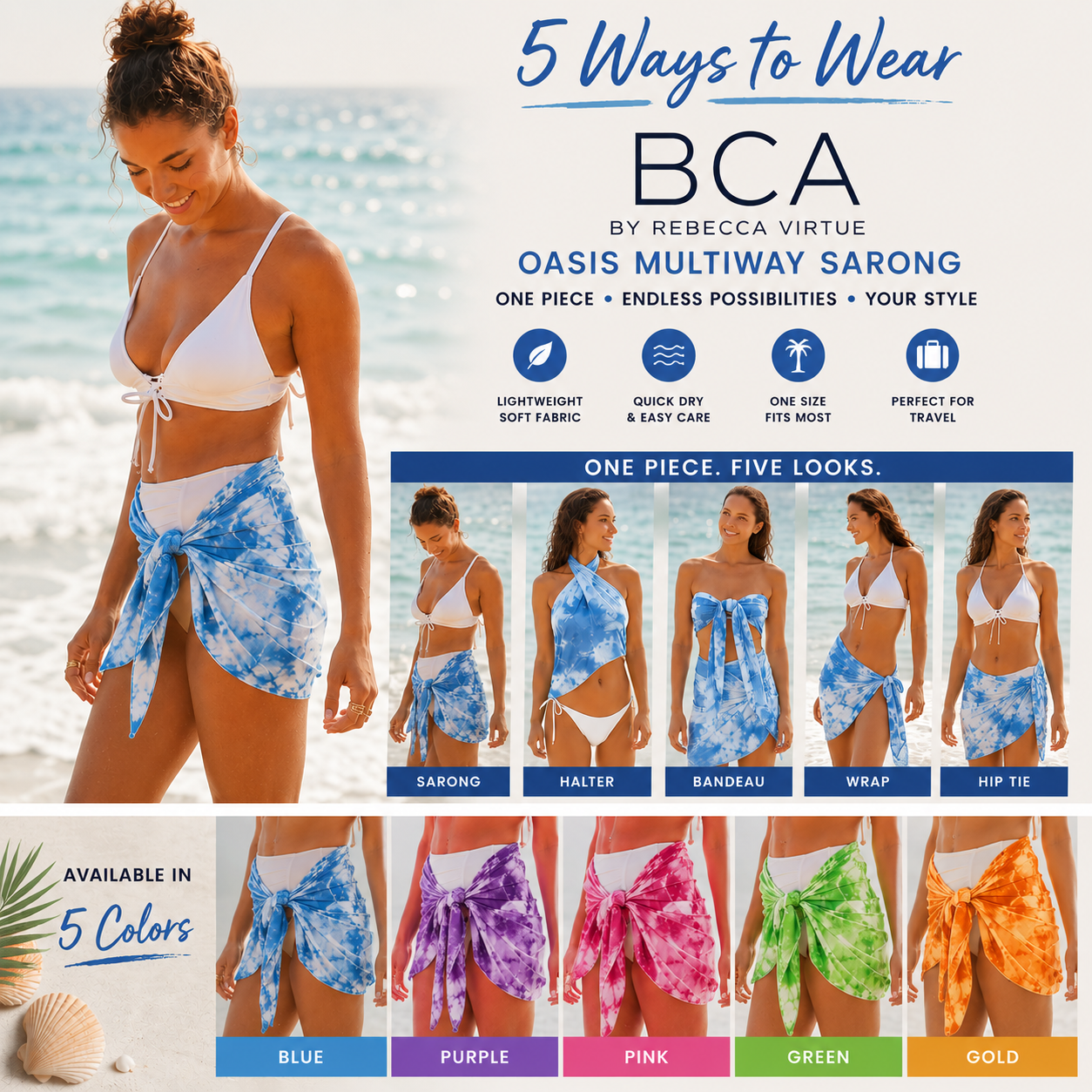 BCA By Rebecca Virtue OASIS MULTIWAY SARONG
