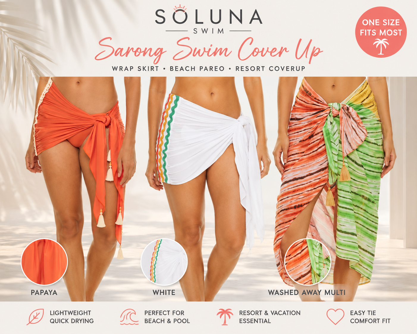 Soluna Swim SARONG SKIRT ONE SIZE