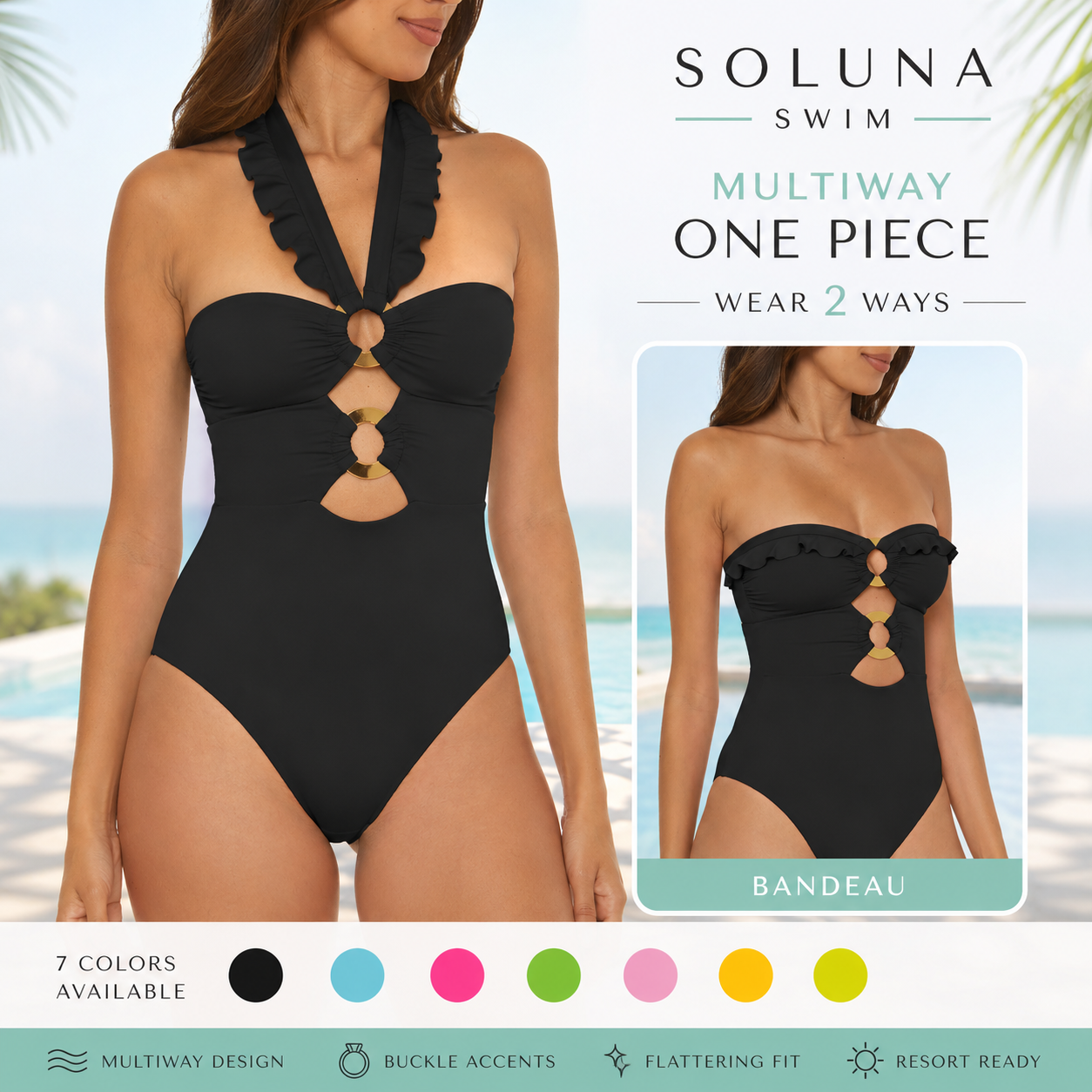 Soluna Swim BUCKLE UP ONE PIECE