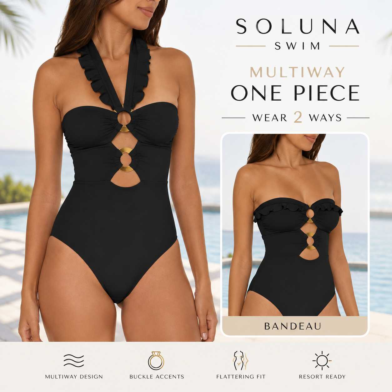 Soluna Swim BUCKLE UP ONE PIECE