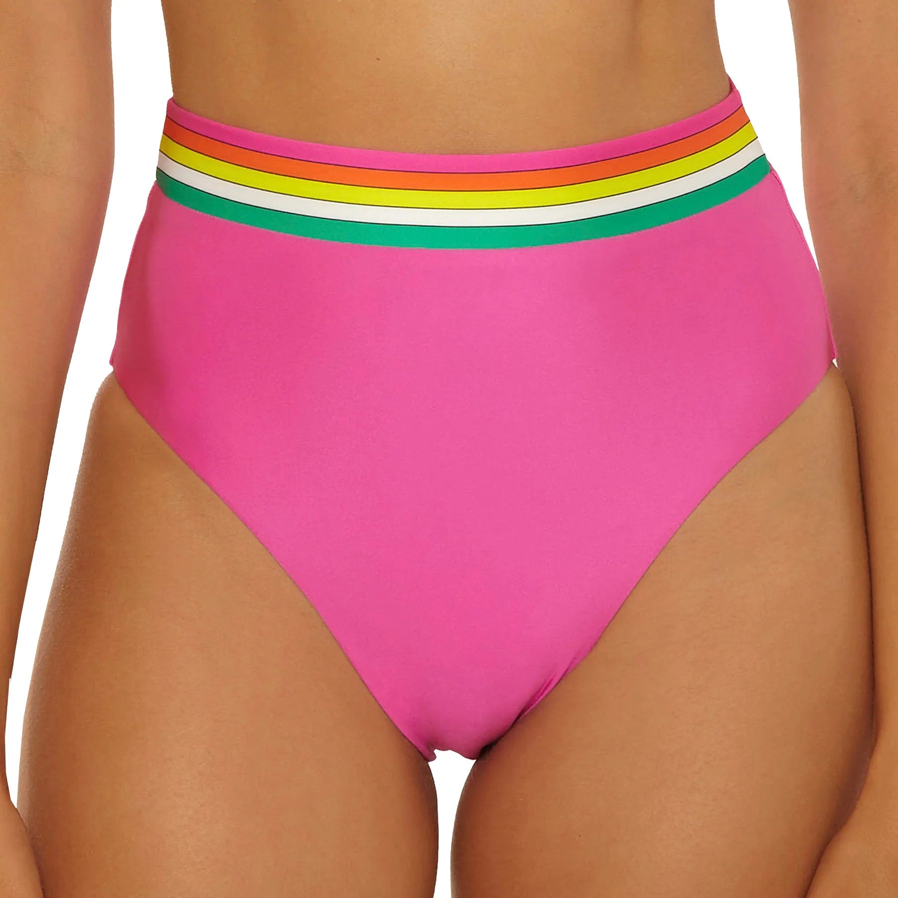Trina Turk Swim Elara Print Reversible Banded High-Waist Bikini Bottom