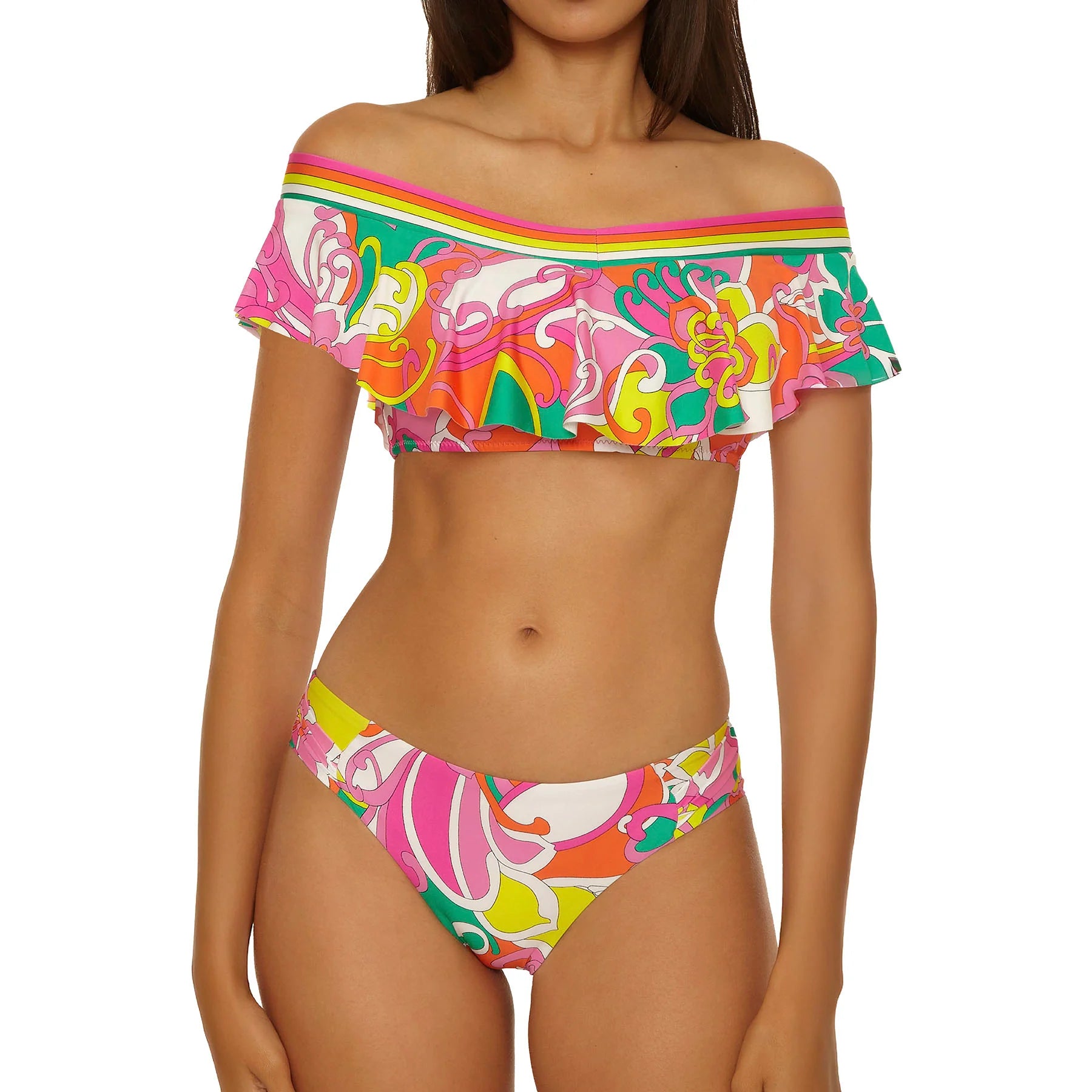 Trina Turk Swim Elara Print Tab-Side Hipster Bikini Bottom