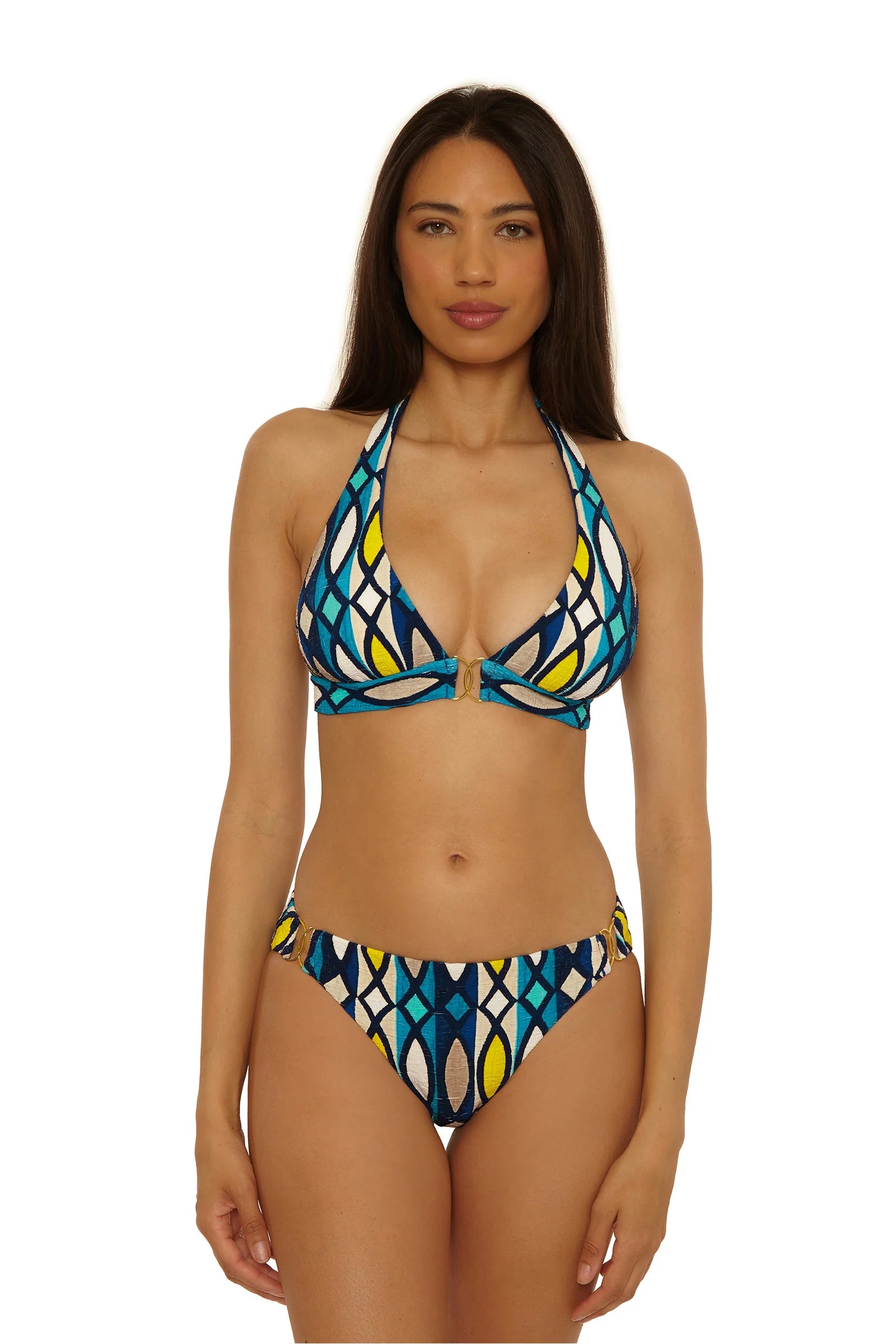 Trina Turk Swim Women's Paros Print Ring Hipster Bikini Bottom