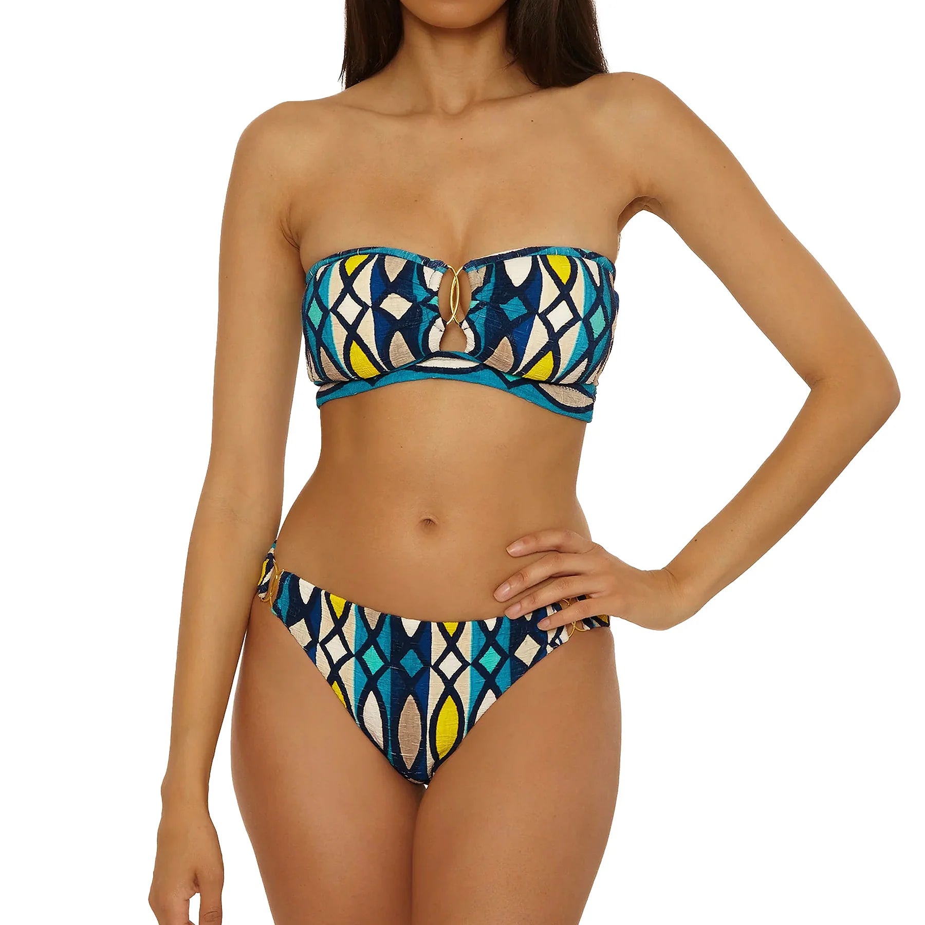 Trina Turk Swim Women's Paros Print Ring Hipster Bikini Bottom