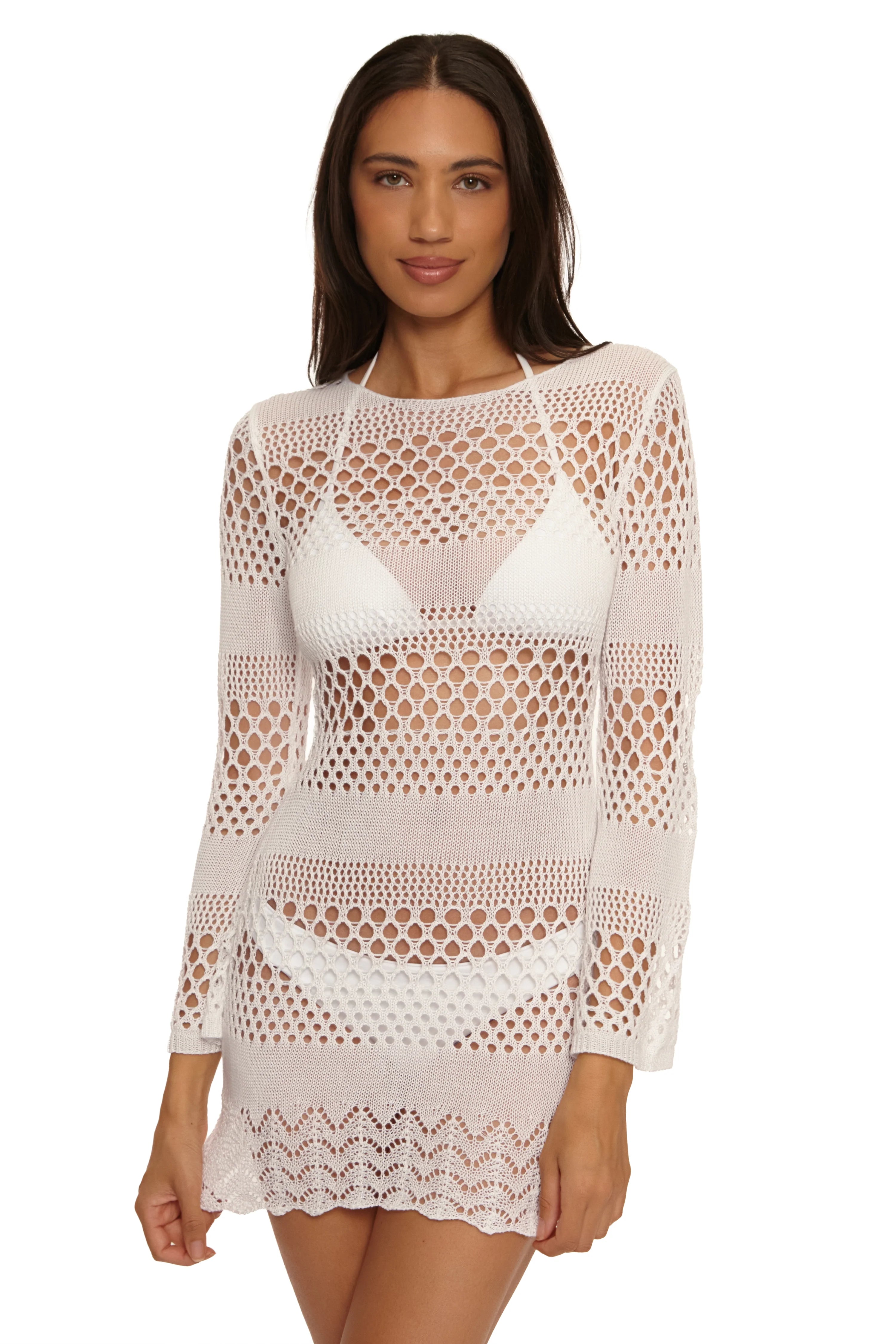 Becca Swim Treasure Island High Boat-Neck Cover-Up Tunic