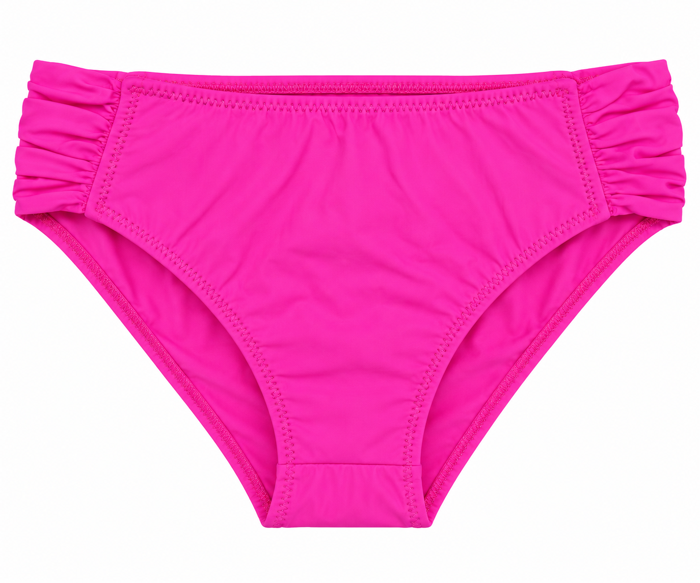 Becca ETC Solid Ruched Plus Size Hipster Bikini Bottom