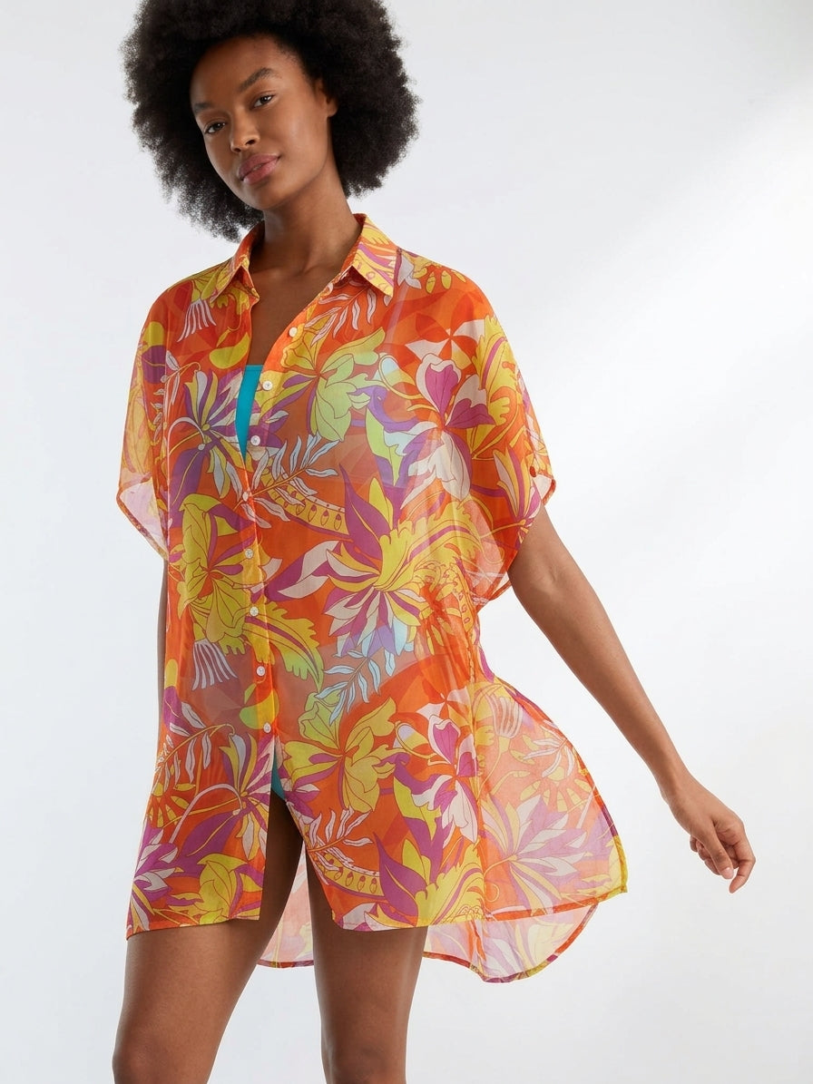 Sunsets Women's Palace Garden Print Shore Thing Tunic Cover-Up