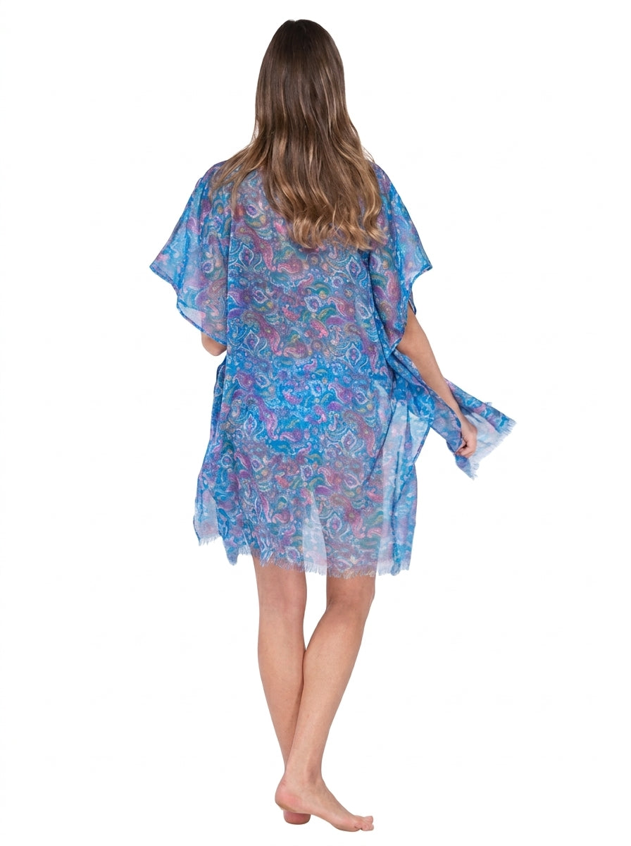 Sunsets Woman's Persian Sky Print Maldives Tunic Cover-Up