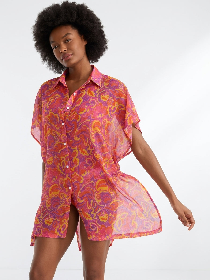 Sunsets Women's Pele Print Shore Thing Tunic Cover-Up