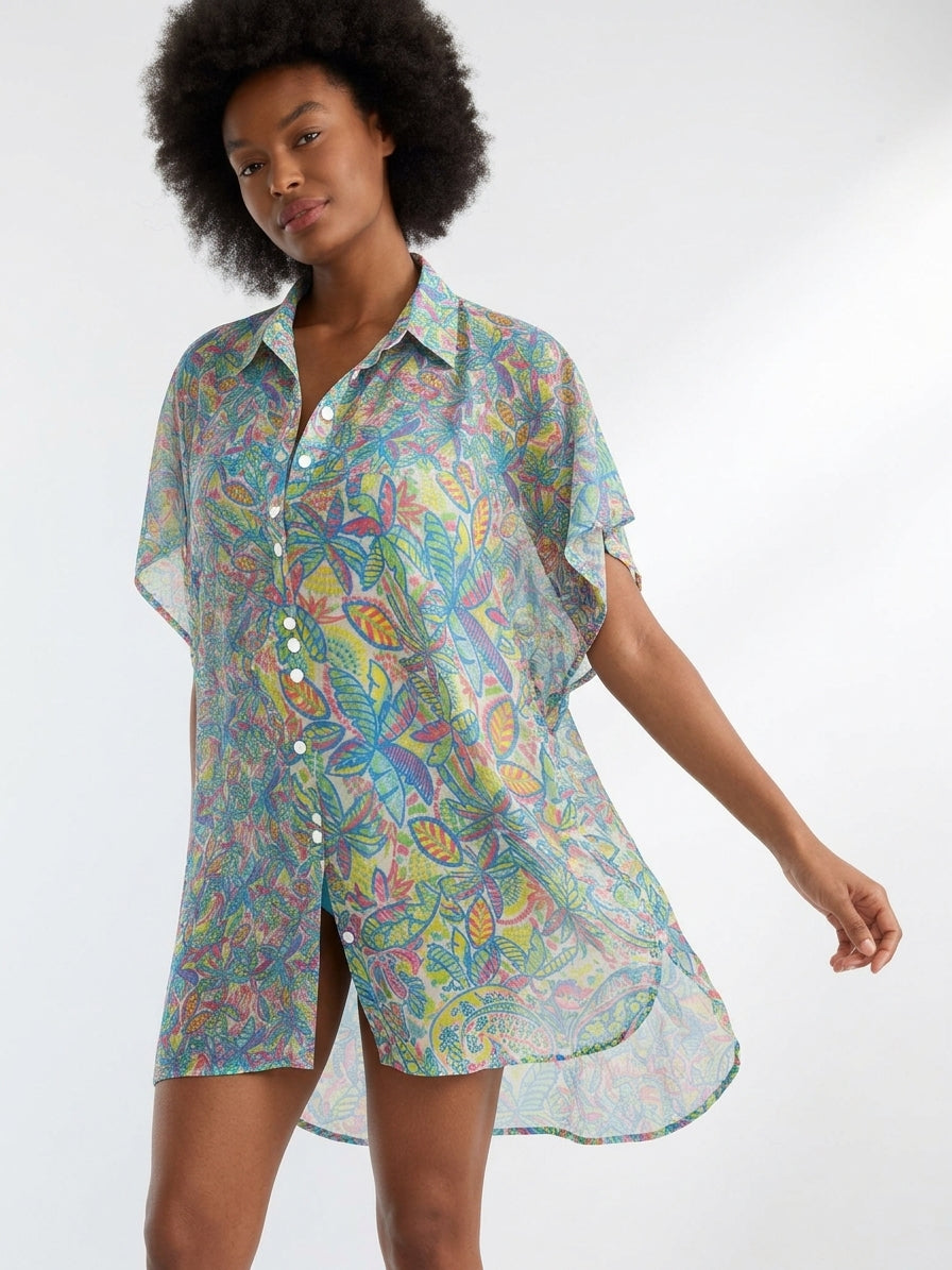 Sunsets Women's Rainbow Falls Print Shore Thing Tunic Cover-Up