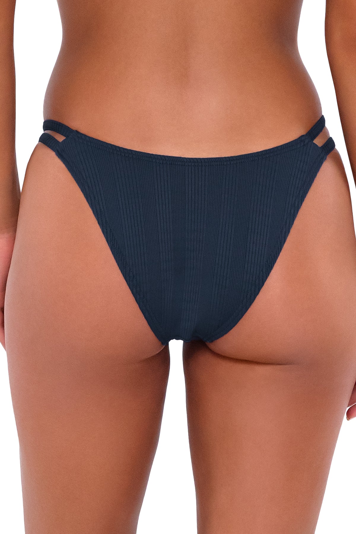 B. Swim Women's Navy Baja Rib Bella Hipster Bikini Bottom