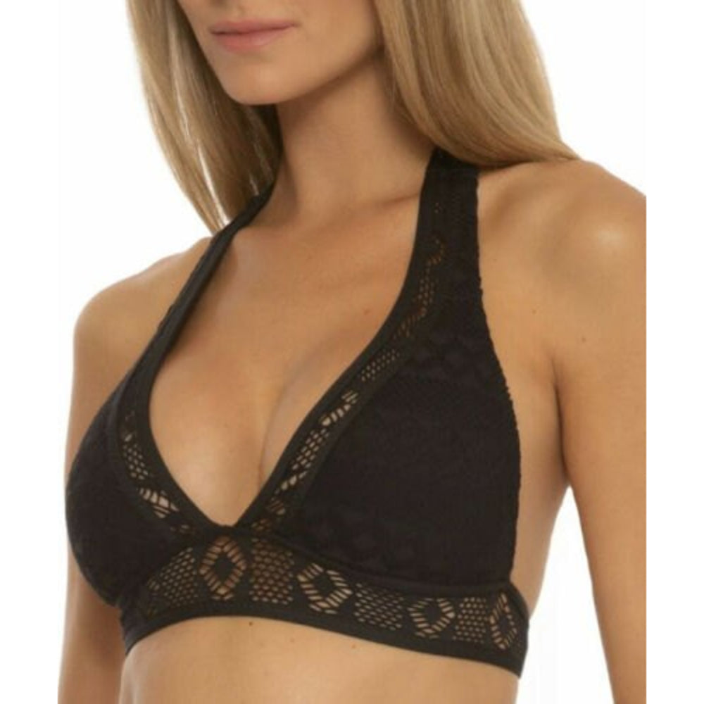 Becca Swim Women's Color Play Crochet Bikini Halter Top