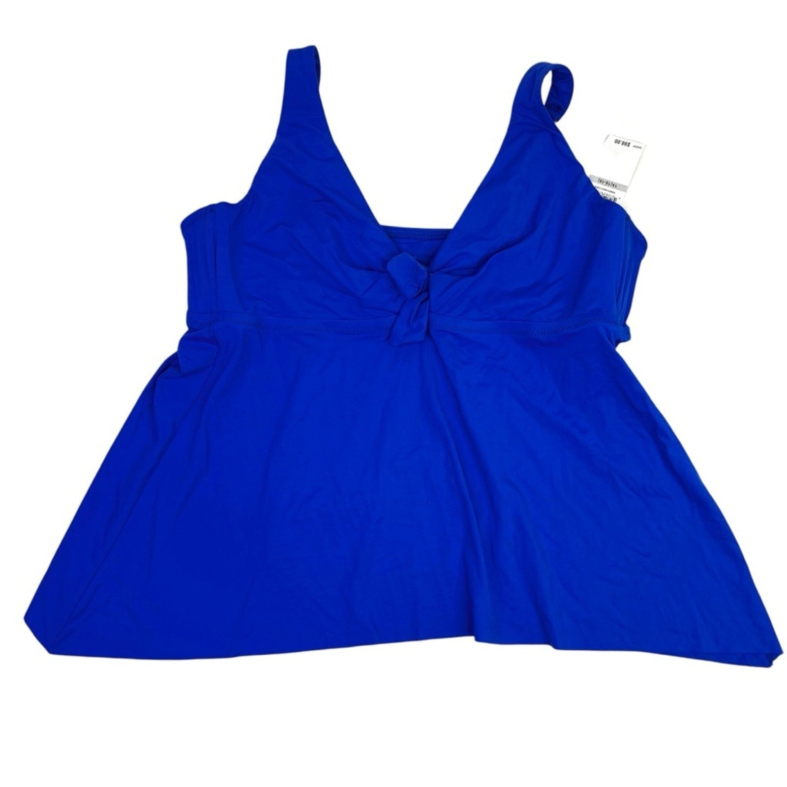 Becca ETC Plus Size Women's Solid Color Code Halter Tankini Top