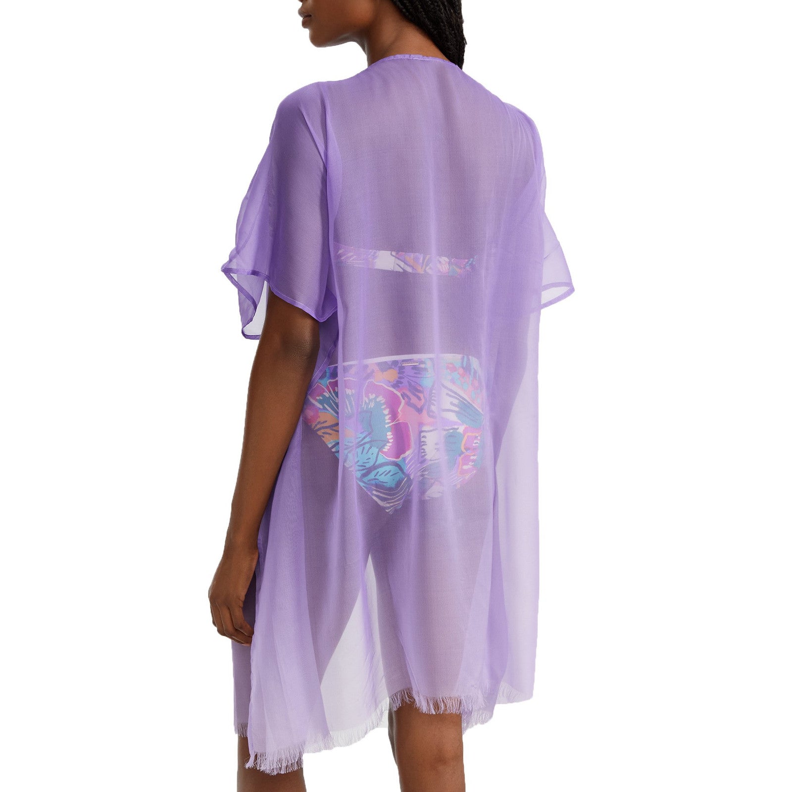 Sunsets Women's Passion Flower Solid Maldives Tunic Cover-Up